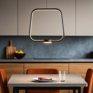 Ondaluce so alfa gr nero lampadario led per tavolo cucina