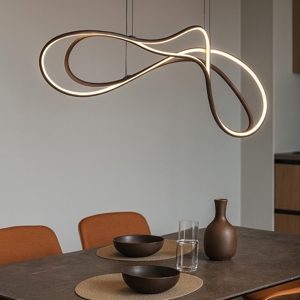 Lampadario cucina moderna led 57w da 2300k a 4000k nero