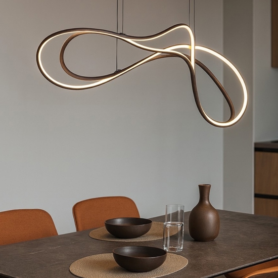 Lampadario cucina moderna led 57w da 2300k a 4000k nero