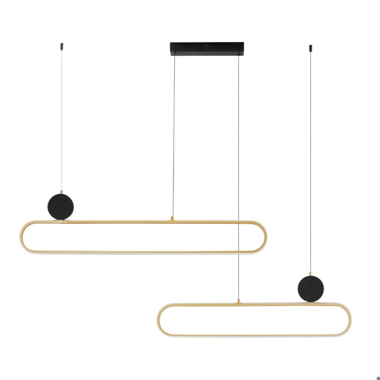 Lampadario per tavolo da cucina led 3200k colore oro geometrico