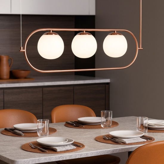 Maytoni erich lampadario per cucina moderna con tre sfere