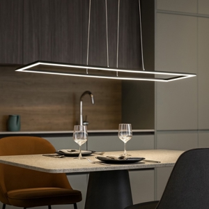 Lampadario da cucina affralux nero led 72w 3000k