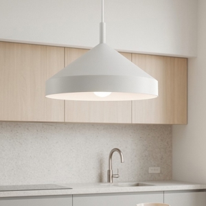 Ideal lux yurta sp1 d30 lampadario bianco per cucina design cono 30cm