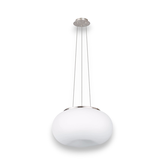 Optica eglo lampadario sfera vetro bianco moderno bombato optica eglo
