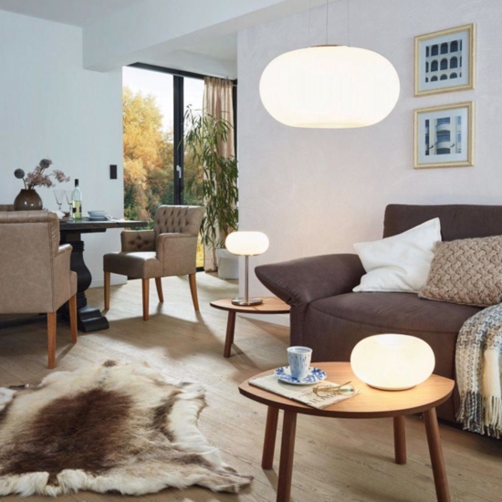 Optica eglo lampadario sfera vetro bianco moderno bombato optica eglo