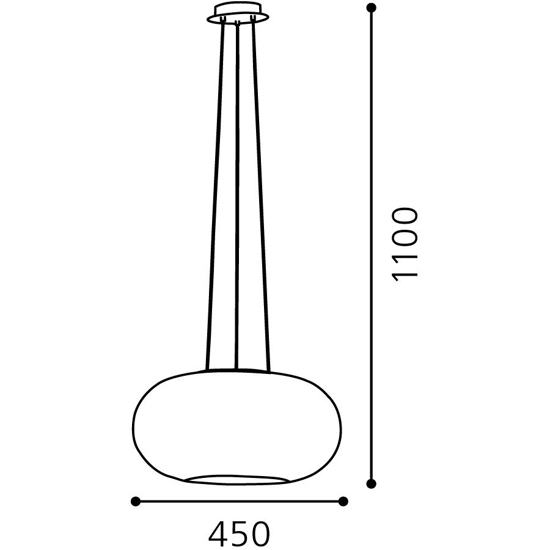 Optica eglo lampadario sfera vetro bianco moderno bombato optica eglo