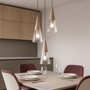 Ondaluce so trento lampadario da cucina oro tre luci vetri