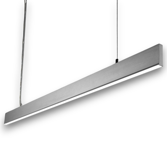Lampadario orizzontale titanio per tavolo cucina led 36w cct vivida segmento