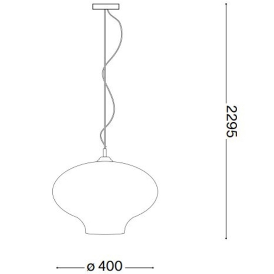 Bistro' sp1 round lampadario da cucina vetro trasparente ideal lux