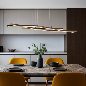 Visualizza i dettagli per Lampadario onde per cucina led da 2300k a 4000k dimmerabile Lampadario onde per cucina led da 2300k a 4000k dimmerabile