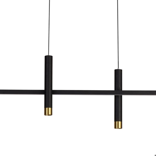 Lampadario led nero per sala da pranzo