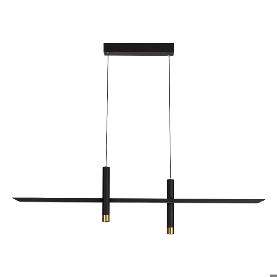 Lampadario led nero per sala da pranzo