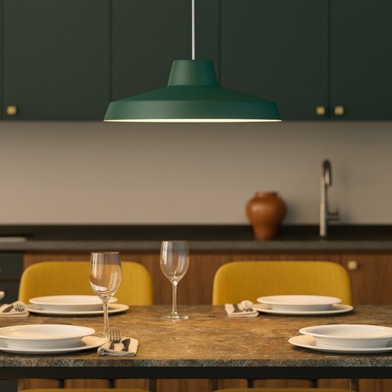Linea light miguel lampadario da cucina verde led 3000k