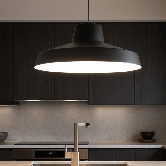 Lampadario da cucina nero miguel linea light led 3000k