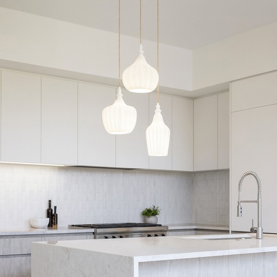 Gea luce lampadario cucina cleofe bianco 3 luci