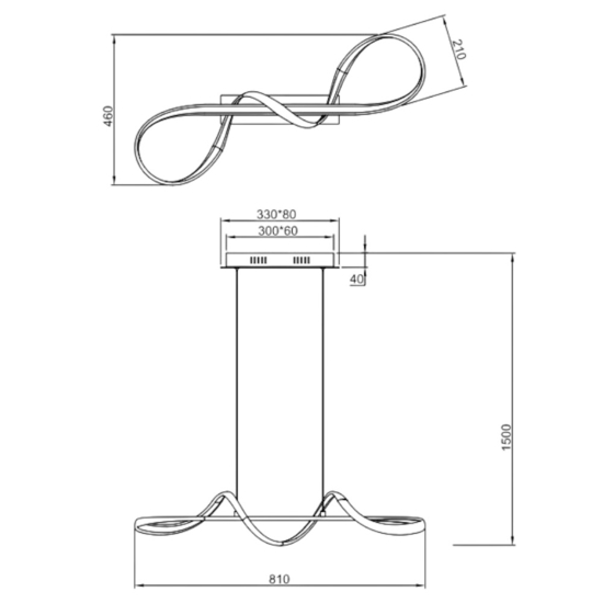 Lampadario da cucina cromato led 4000k design moderno