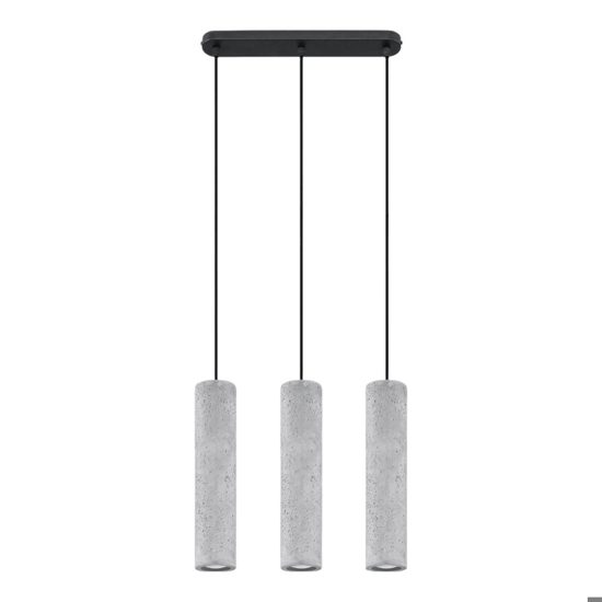 Lampadario cilindri di cemento per cucina
