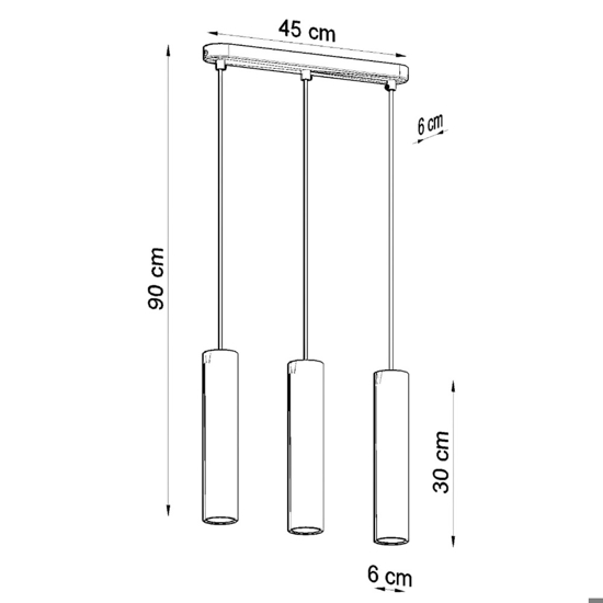 Lampadario cilindri di cemento per cucina