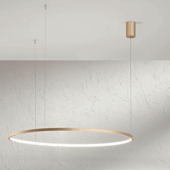 Lampadario so soel 80 oro ondaluce cerchio led per cucina