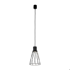 Visualizza i dettagli per Lampada a sospensione per isola cucina a cono nero 16 cm diffusore a gabbia Lampada a sospensione per isola cucina a cono nero 16 cm diffusore a gabbia