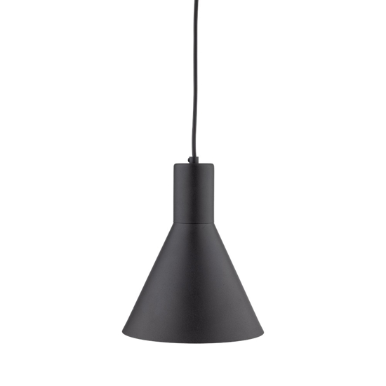 Lampada a sospensione per isola cucina nero a cono 18 cm cavi regolabili