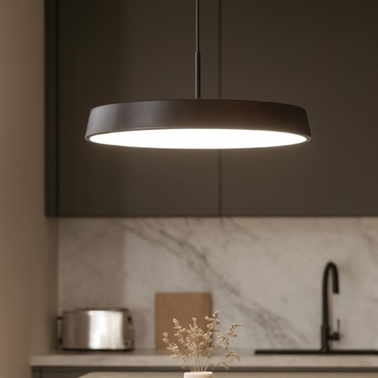 Lampadario da cucina moderna isyluce urban caffe' led 42w dimmerabile