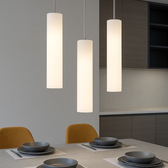 Lampadario da cucina multipla 3 cilindri led linea light tu-v