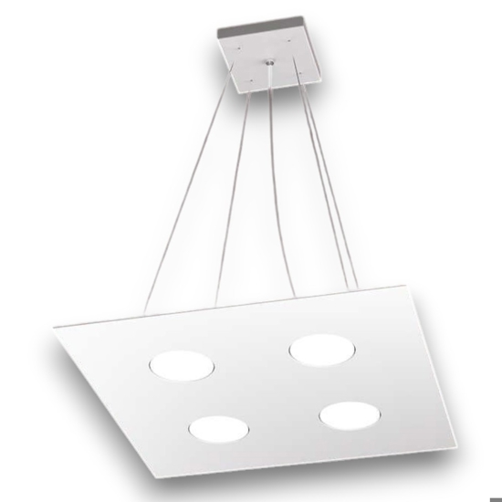 Lampadario bianco quadrato top light area