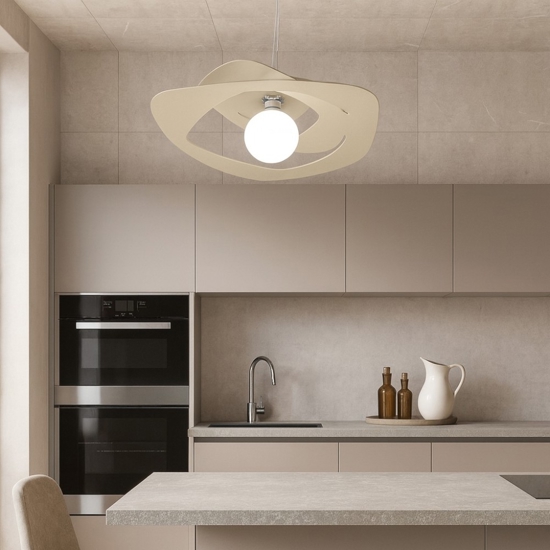Lampadario per cucina 50cm moderna sabbia toplight warped