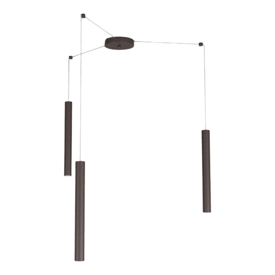 Lampadario da cucina marrone tre luci decentramento