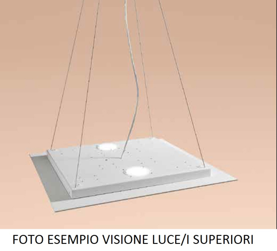 Lampadario da cucina affralux flet bianco rettangolare