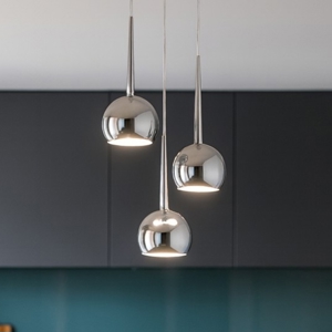 Affralux bol lampadario per cucina moderna cromo