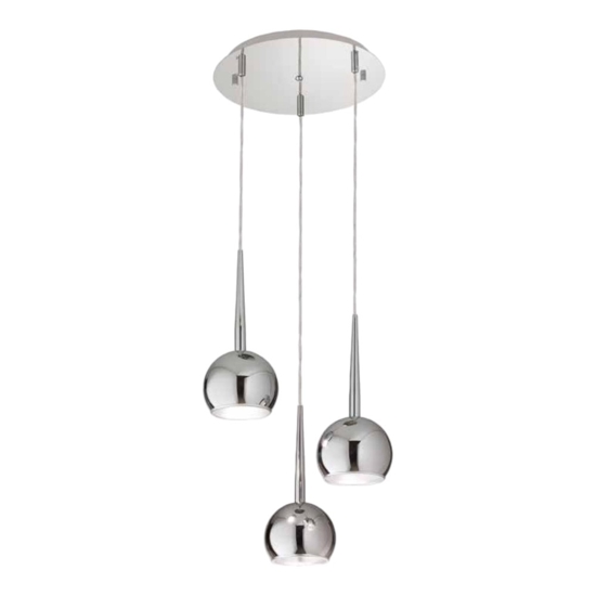 Affralux bol lampadario per cucina moderna cromo