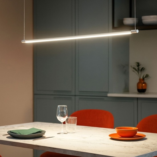 Yoko sp ideal lux lampadario per isola cucina moderna bianco led 16w 3000k