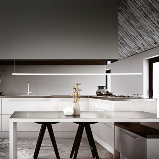 Yoko sp ideal lux lampadario per isola cucina moderna bianco led 16w 3000k