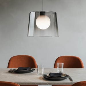 Fade sp1 ideal lux lampadario pendente vetro cromo trasparente