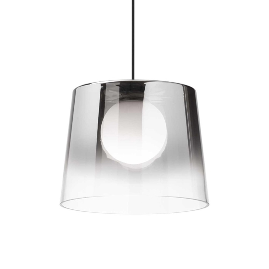 Fade sp1 ideal lux lampadario pendente vetro cromo trasparente