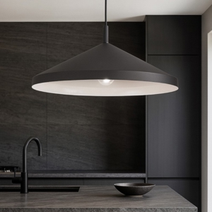 Ideal lux yurta sp1 d 50 lampadario cono nero per cucina
