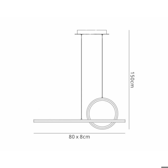 Lampadario led design bianco per cucina moderna 30w 3000k