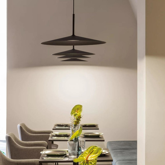 Poe plus lampadario da cucina linea light led 3000k nero