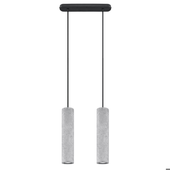 Lampadario per cucina cilindri di cemento grigio