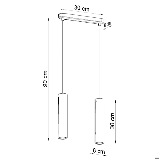Lampadario per cucina cilindri di cemento grigio
