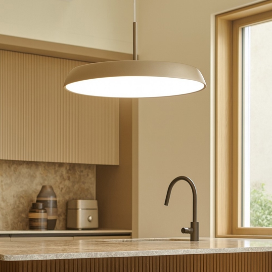 Lampadario vivida pinco sabbia da cucina moderna led 40w 3000k 4000k dimmerabile