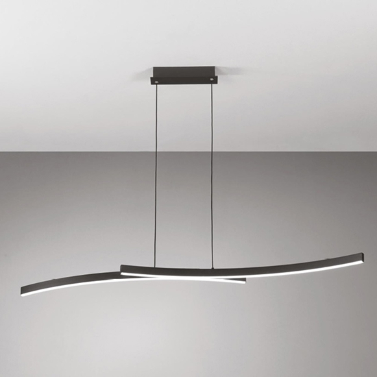 Lampadario vivida hypebola nero led 30w 3000k 4000k