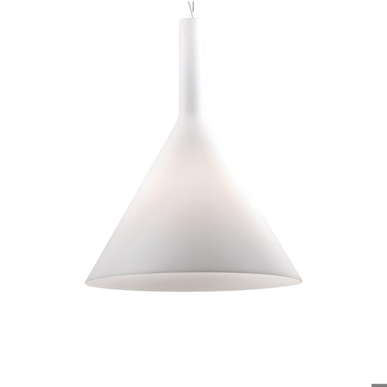 Cocktail sp1 big lampadari da cucina 35cm vetro cono bianco ideal lux