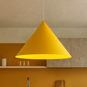 Lampadario per cucina cono giallo 50cm