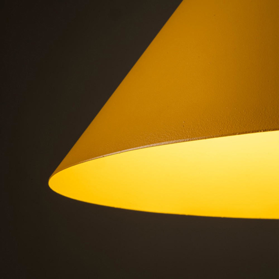 Lampadario per cucina cono giallo 50cm