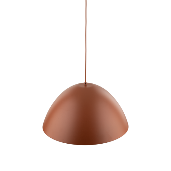 Lampadario da tavolo cupola di metallo 50cm colore mattone