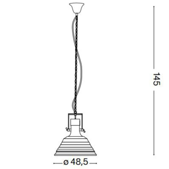 Fisherman sp1 ideal lux lampadario per isola cucina nero opaco