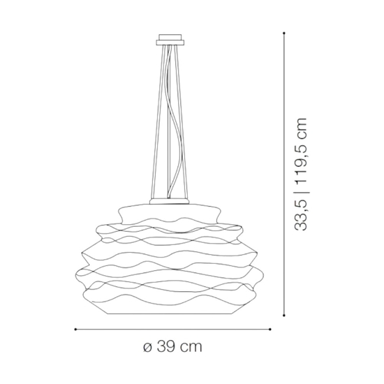 Karma sp1 small ideal lux lampadario per sala da pranzo